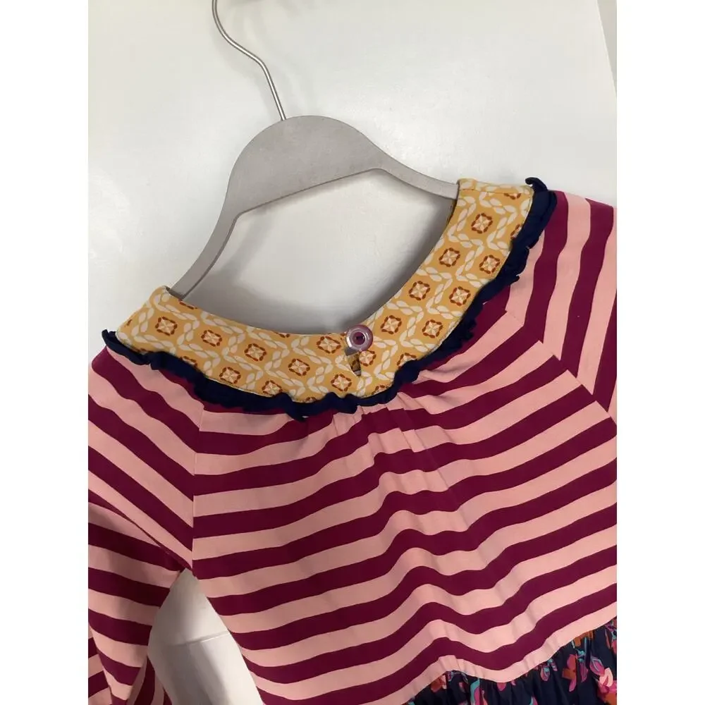 Wildflowers‎ Pink Yellow Floral Dress Girls Size 10 long sleeve